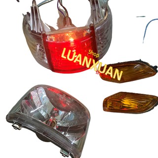 Cụm Pha đèn trước xe wave thái 1 bóng -đuôi đèn hậu xe wave nhỏ 110 -wave đời 1997 đến 2006