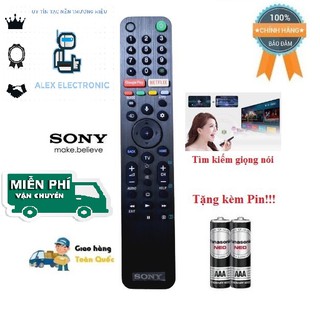 Remote Điều khiển tivi Sony giọng nói RMF-TX500P- Hàng mới logo Sony mạ bạc BH 6 tháng Tặng kèm Pin!!!-Điện tử Alex