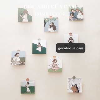 CARD CÔ GÁI MỘNG MƠ TRANG TRÍ (SET 9 MIẾNG)