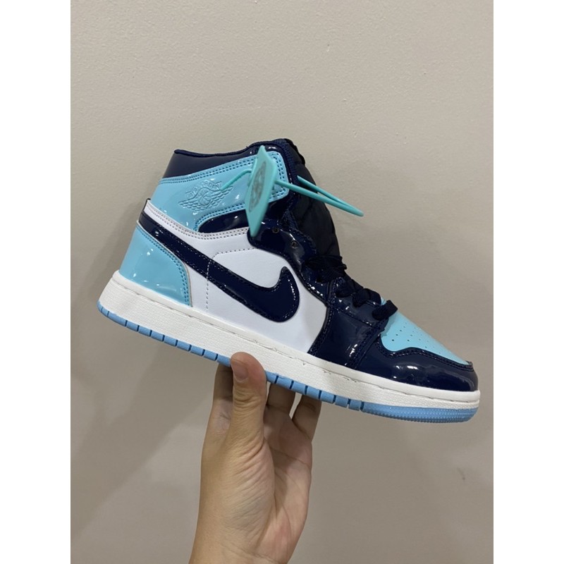 [Mã WAST10K giảm 10K đơn từ 50k] (Fullbox) Giầy Jordan 1 xanh đen bóng cao cổ hàng đẹp siêu rẻ | BigBuy360 - bigbuy360.vn