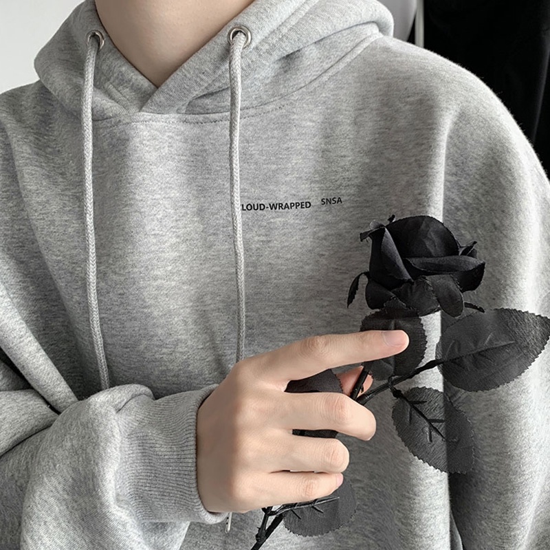 Áo hoodie cotton dáng rộng in họa tiết thời trang đường phố sành điệu cho nam size M-5XL