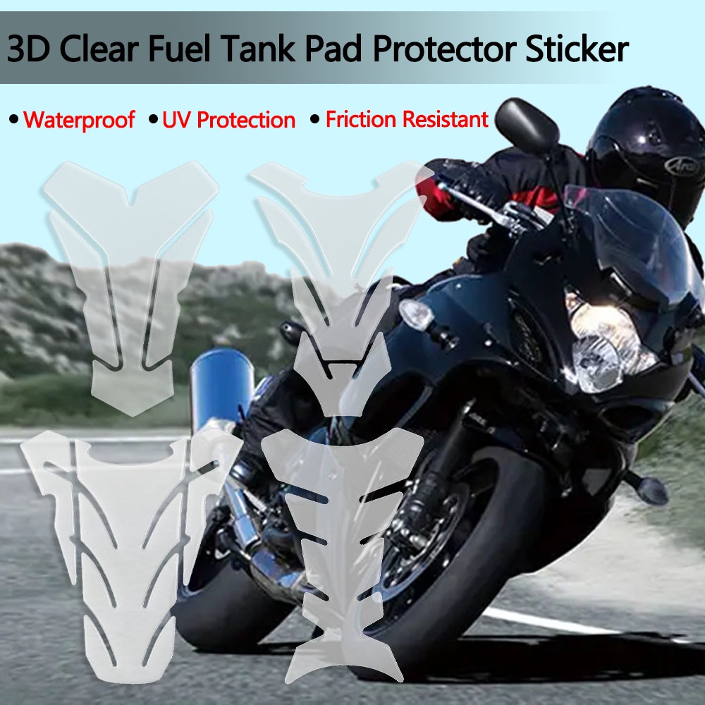 3D Bảo vệ bình xăng trong suốt Nhãn dán Phổ quát Bảo vệ bình nhiên liệu đề can Phụ kiện xe máy Đối với YAMAHA Honda Kawasaki Harley Suzuki