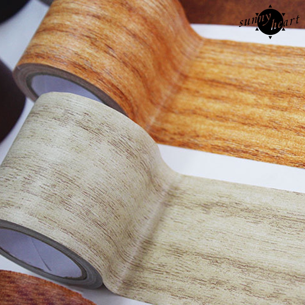 1 Cuộn Băng Keo Dán Sàn Nhà Bằng PE Họa Tiết Vân Gỗ Độ Dính Cao