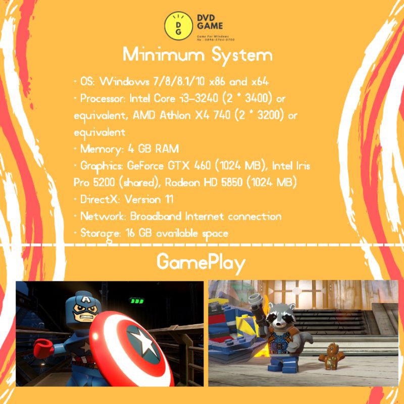 Mô Hình Lắp Ráp Lego Marvel Super Heroes 2 Infinity War Pc / Dvd Cd Game / Máy Tính Độc Đáo