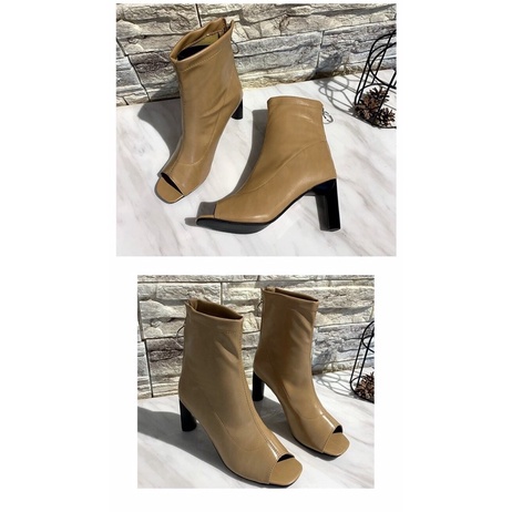 ViP Boot nữ cao cổ⚡HÀNG CAO CẤP ⚡Giày boot cao gót hở mũi cực kỳ độc lạ quyến rũ, chất da mềm siêu bền ôm chân (Fullbox)