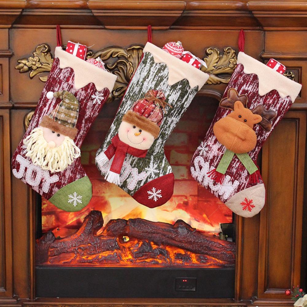 Vớ Treo Đựng Quà Giáng Sinh Hình Ông Già Noel / Cây Thông / Vớ Xinh Xắn