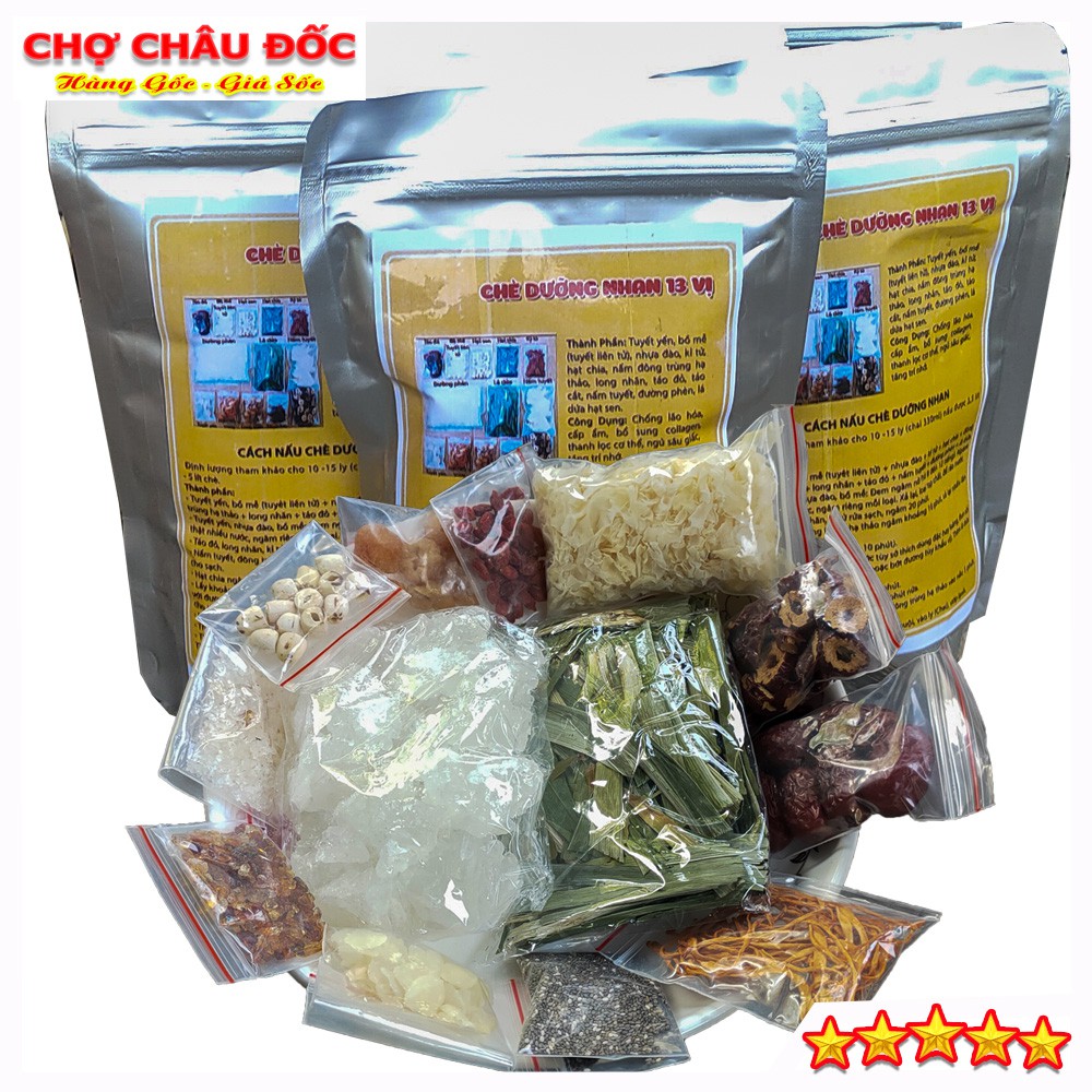 Set Chè Dưỡng Nhan 400gr Đủ 13 Vị Loại Đặc Biệt Nấu Được 10-15 Chai 330 ml