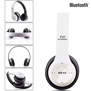 Tai nghe Bluetooth P47chụp tai - Có khe cắm thẻ nhớ