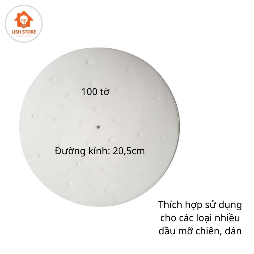 Giầy nến nướng đa năng 100 tờ đục lỗ dùng cho nồi hấp, nồi chiên không dầu tiện dụng. LISH Store