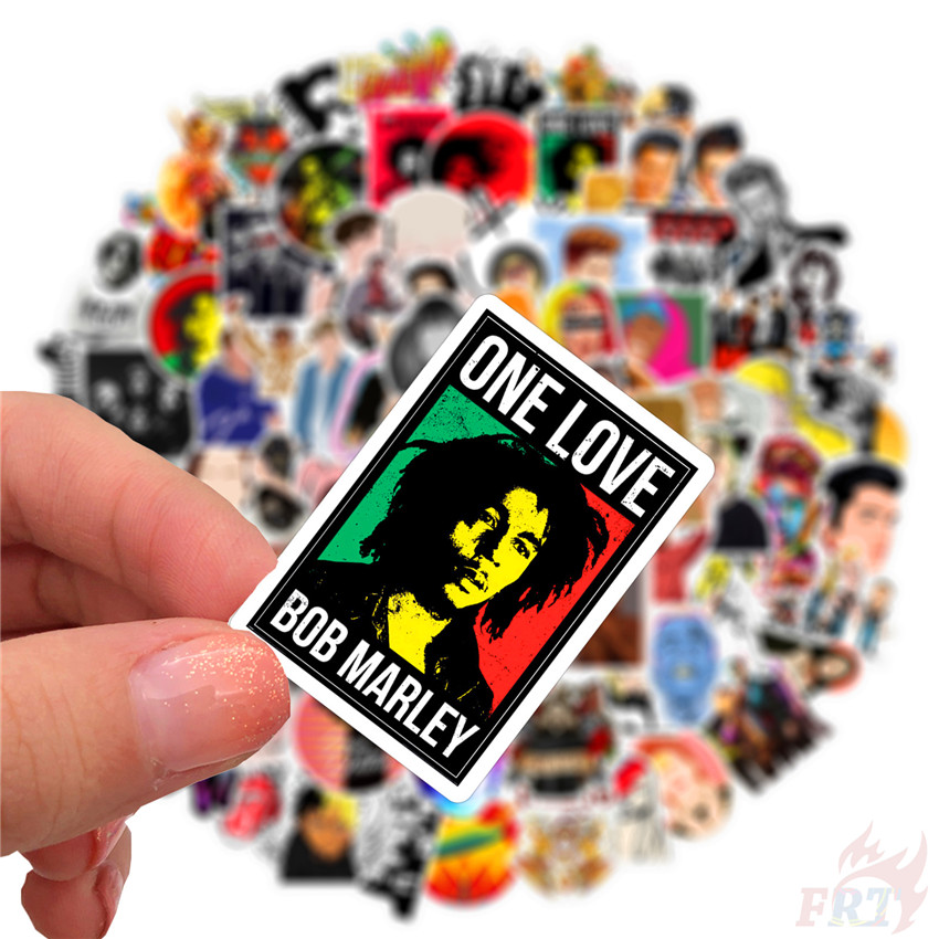 Bộ 100 Miếng Dán Chống Thấm Nước Hình Ca Sĩ Nhạc Rock