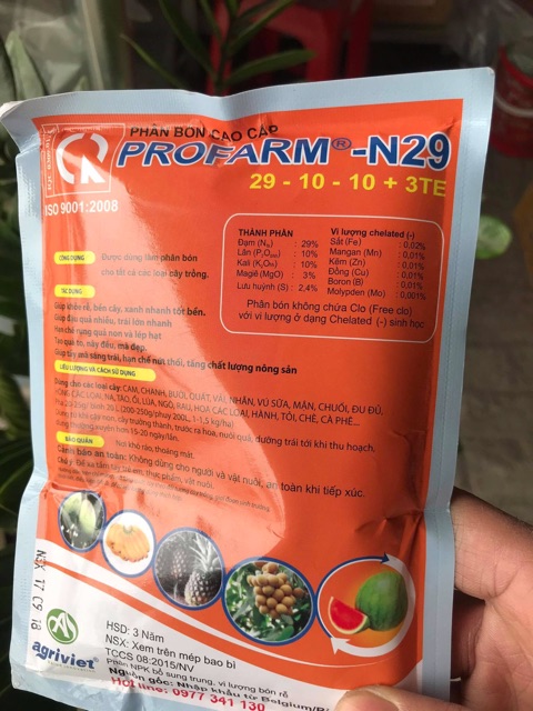 Phân bón siêu tăng trưởng 29-10-10+ TE gói 200gr chuyên dùng cho hoa cây kiểng &amp; cây ăn trái