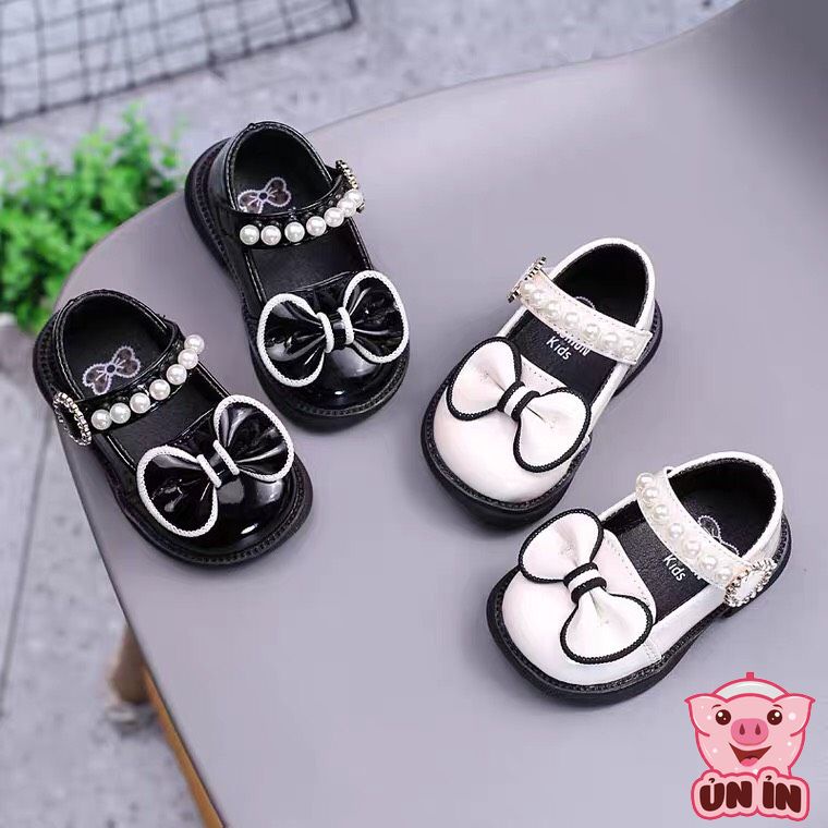 Giày búp bê tập đi cho bé gái đế mềm nhẹ chống trơn trượt phối nơ xinh xắn quai dán đính ngọc mẫu mới nhất M304