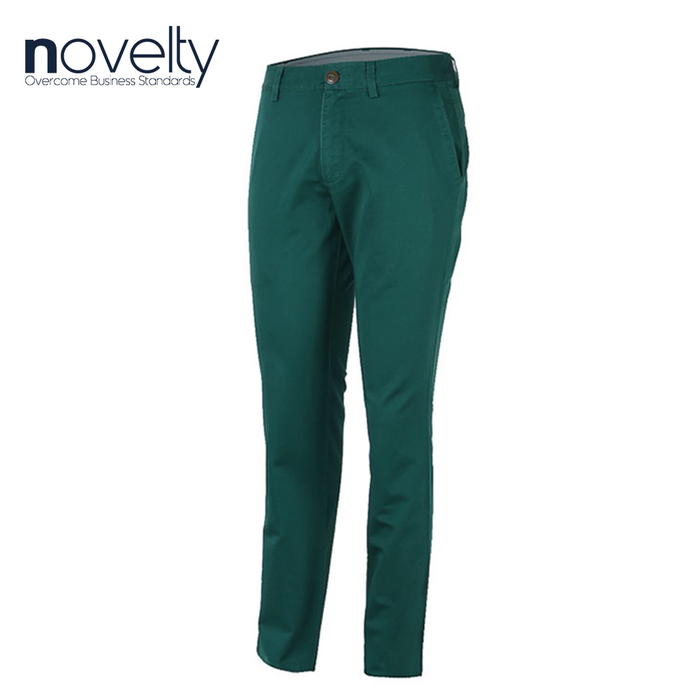 Quần dài Khaki nam 0Ply trơn màu xanh Slim fit Novelty 1600980