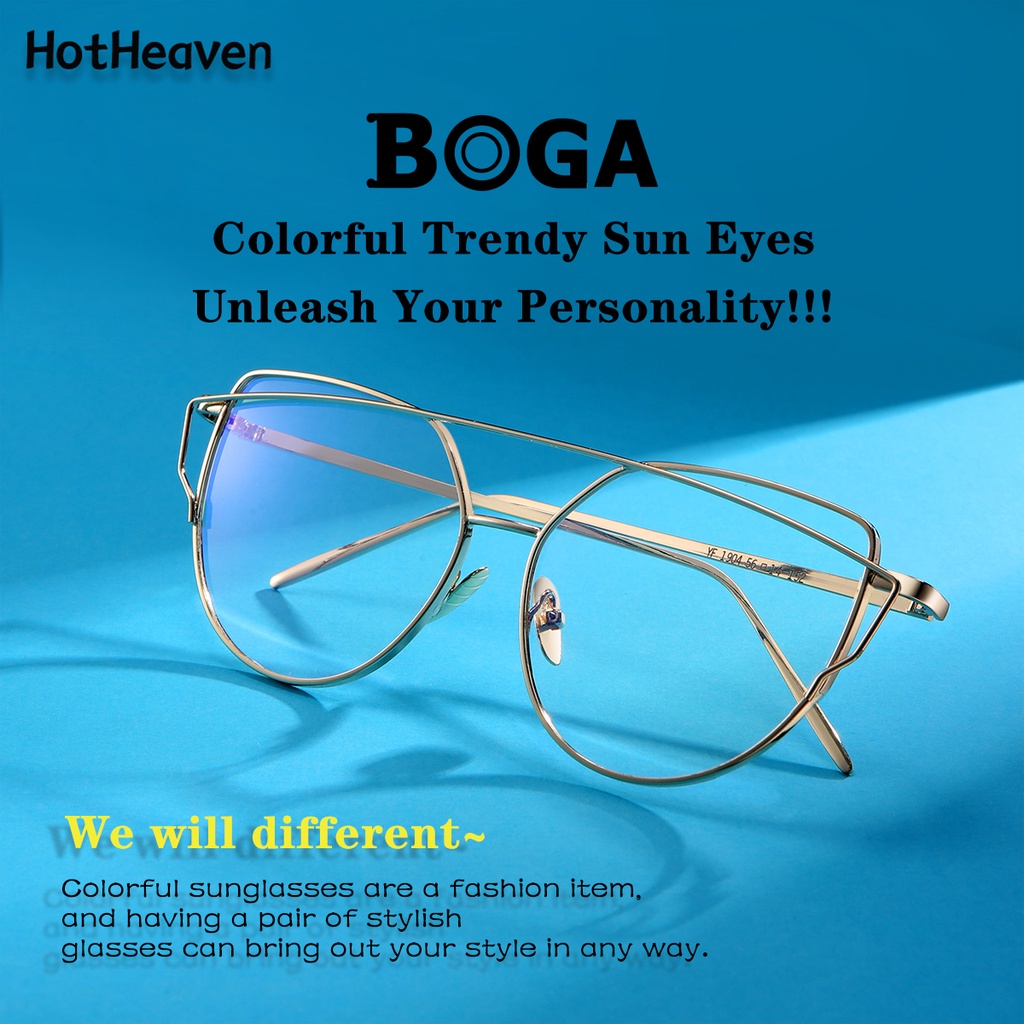 Kính Mát Mắt Mèo Gọng Kim Loại Chống Tia UV400 Chống Tia UV 17 Kiểu Unisex