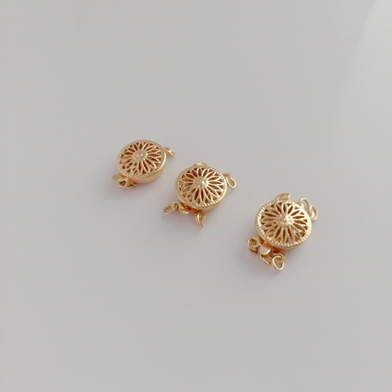 Chốt Cài Đầu Thanh Thanh Chạm Khắc Rỗng Mạ Vàng 14K Thời Trang DIY