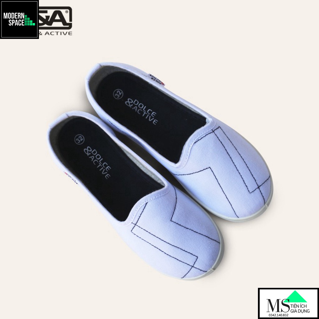 (Trẻ em) Giày Lười Slip-on - Bé gái D&amp;A EPG1922 (Phân phối Chính Hãng)