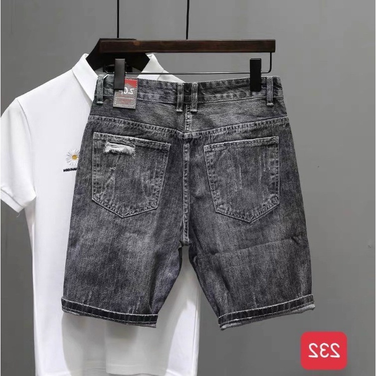 Quần short jean nam xámcao cấp - chất liệu Denim, co dãn tốt - Thời Trang Nam Nữ Gemini KV232