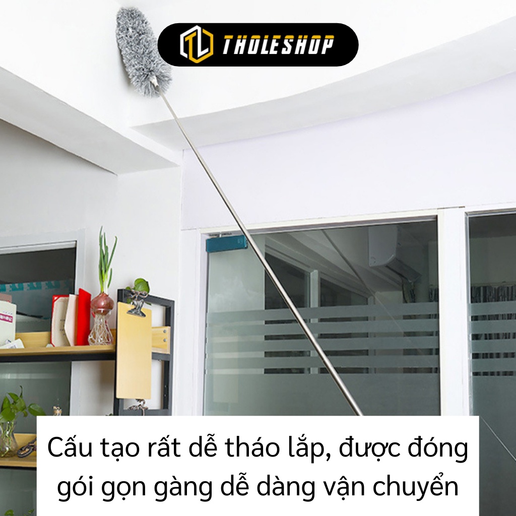 Chổi Quét Trần - Chổi Phủi Bụi, Quét Mạng Nhện Uốn Dẻo Linh Hoạt Cán Dài 9789