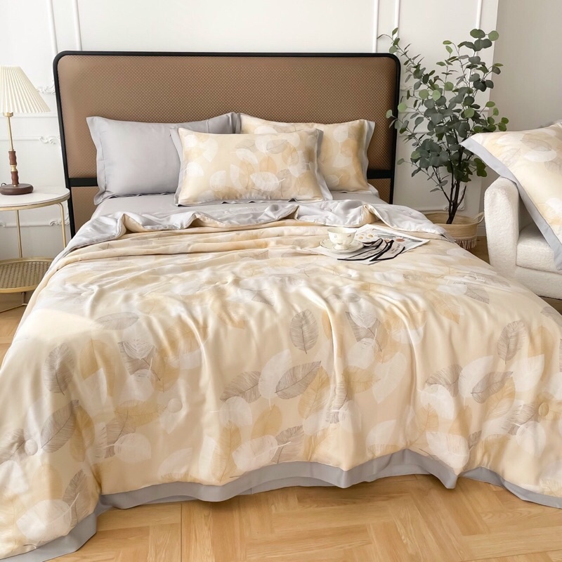 Bộ ga lụa tencel Cao cấp mát kèm chăn