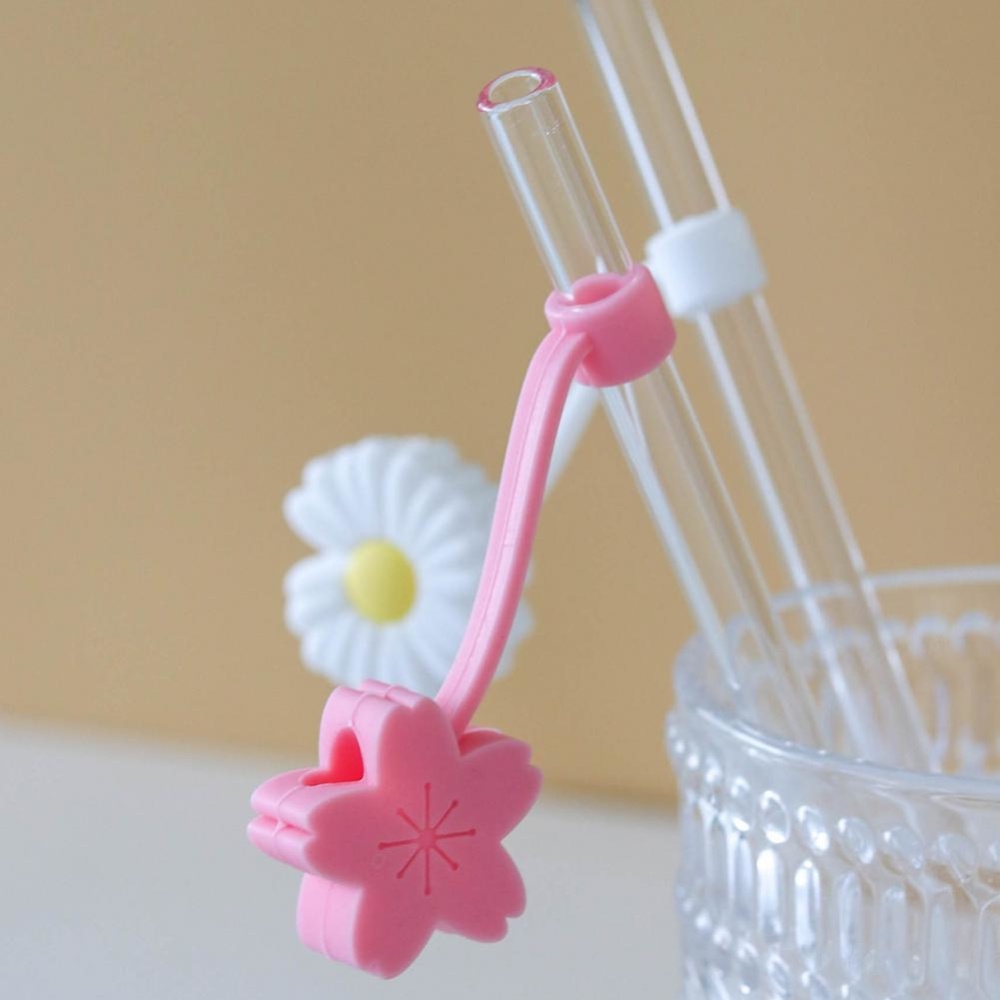 Mũ Rơm Silicone Có Thể Tái Sử Dụng Chống Bụi Cắm Kính Trà Sữa Ống Hút Bắn Chống Nắp Cốc Phụ Kiện Cyn
