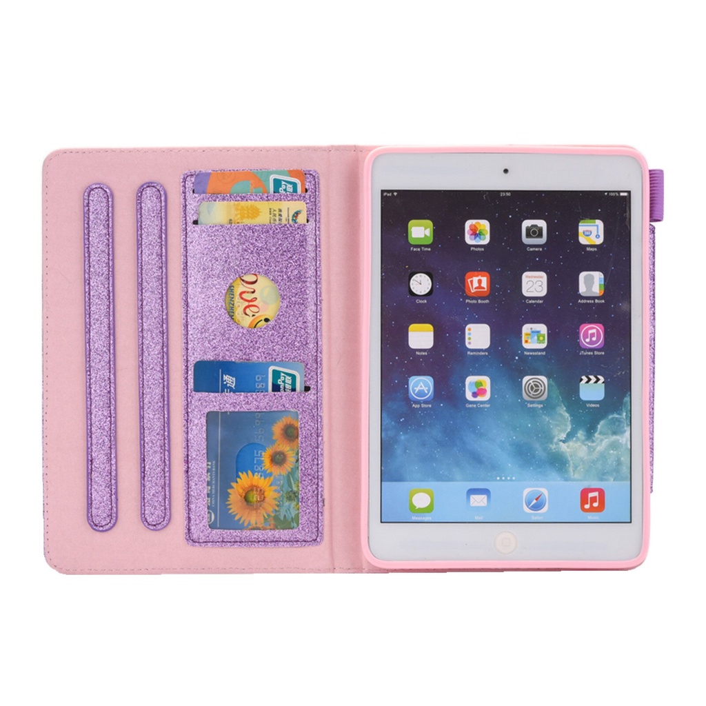 Ốp Máy Tính Bảng Da Lấp Lánh Tự Động Thức Ngủ Cho Ipad 9.7 Pro 10.2 Inch Mini Air 1 2 3 4 5 10.9