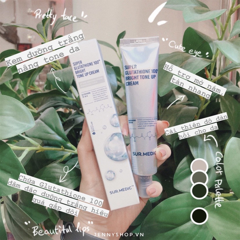 Kem Dưỡng Trắng Sur.Medic Super Glutathione 100 Bright Tone Up Cream