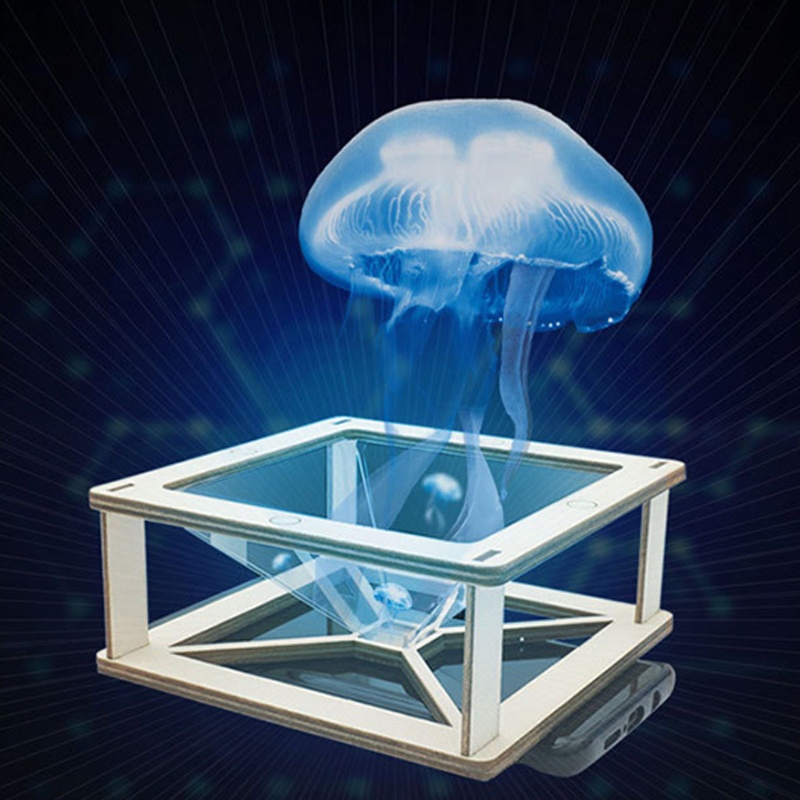 Máy chiếu ba chiều 3D Kim tự tháp điện thoại di động màn hình ba chiều ba chiều của điện thoại thông minh