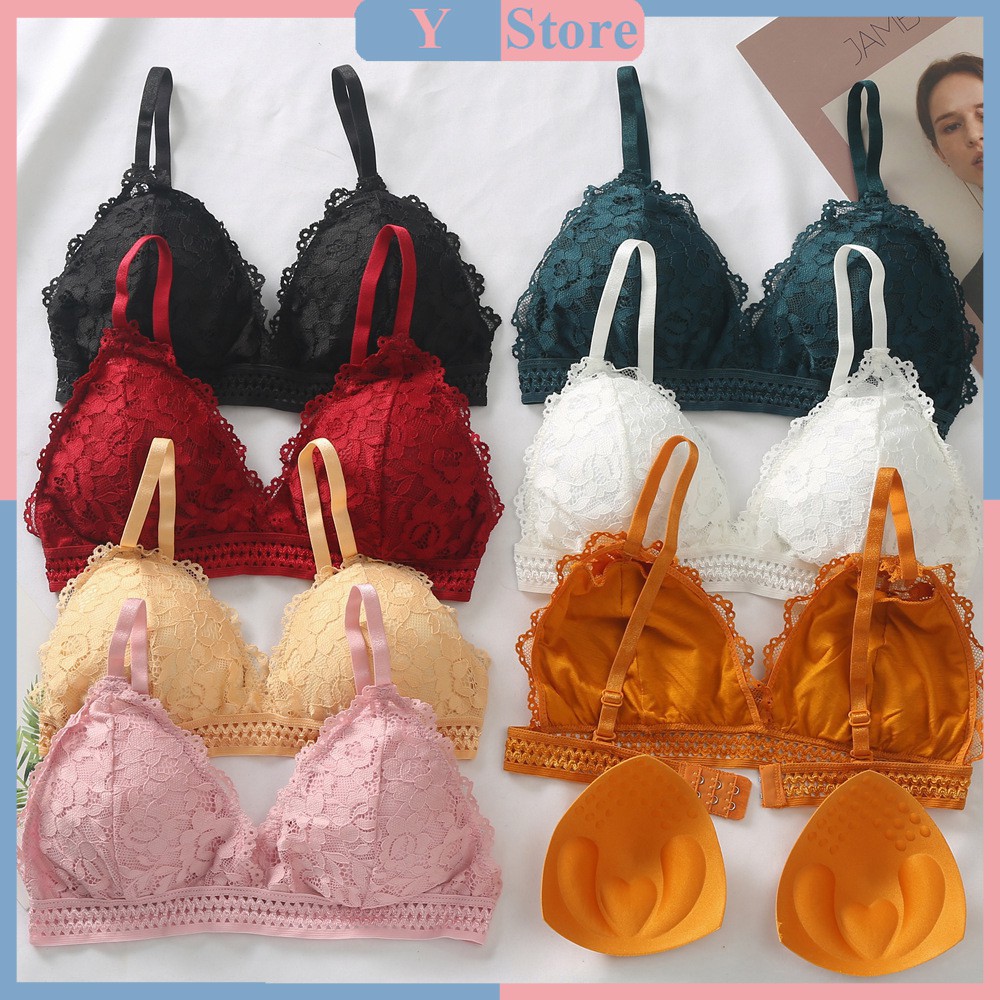 Bộ Bra Ren Ngàn Hoa Mút Mỏng 8838