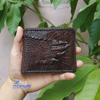 Ví bàn tay cá sấu 2 mặt đan viền sang trọng by ovenis