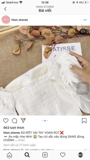 🔺Áo Rớt Vai Tay Voan Rút