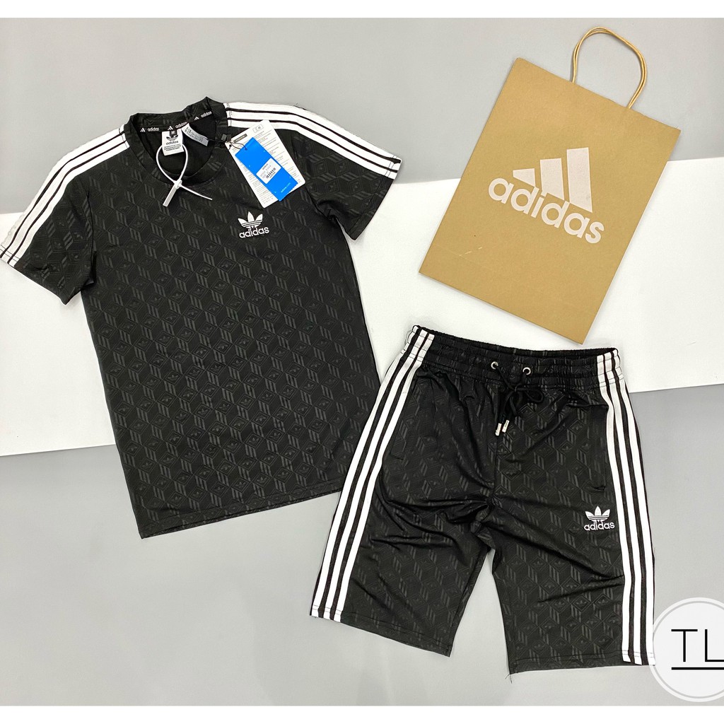 Bộ hè nam das  3 vạch vân chìm truyền thống với màu đen cơ bản,bộ thể thao phù hợp với mọi lứa tuổi, bộ cộc nam 2021 | BigBuy360 - bigbuy360.vn