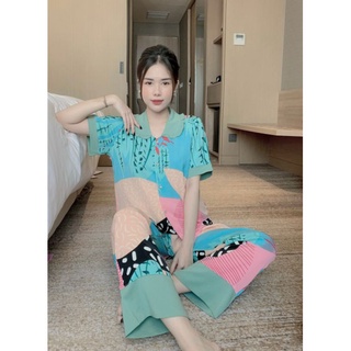 [Có hình thật] Bộ Ngủ Nữ Lụa Pijama vải lụa Mango