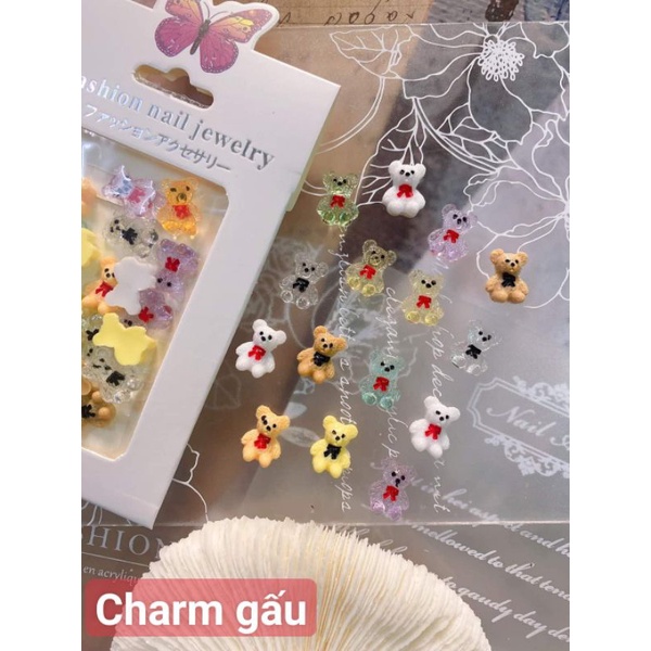 Charm nail, Set charm gấu, hoạt hình ,doremon Set đủ màu đủ mẫu siêu hót