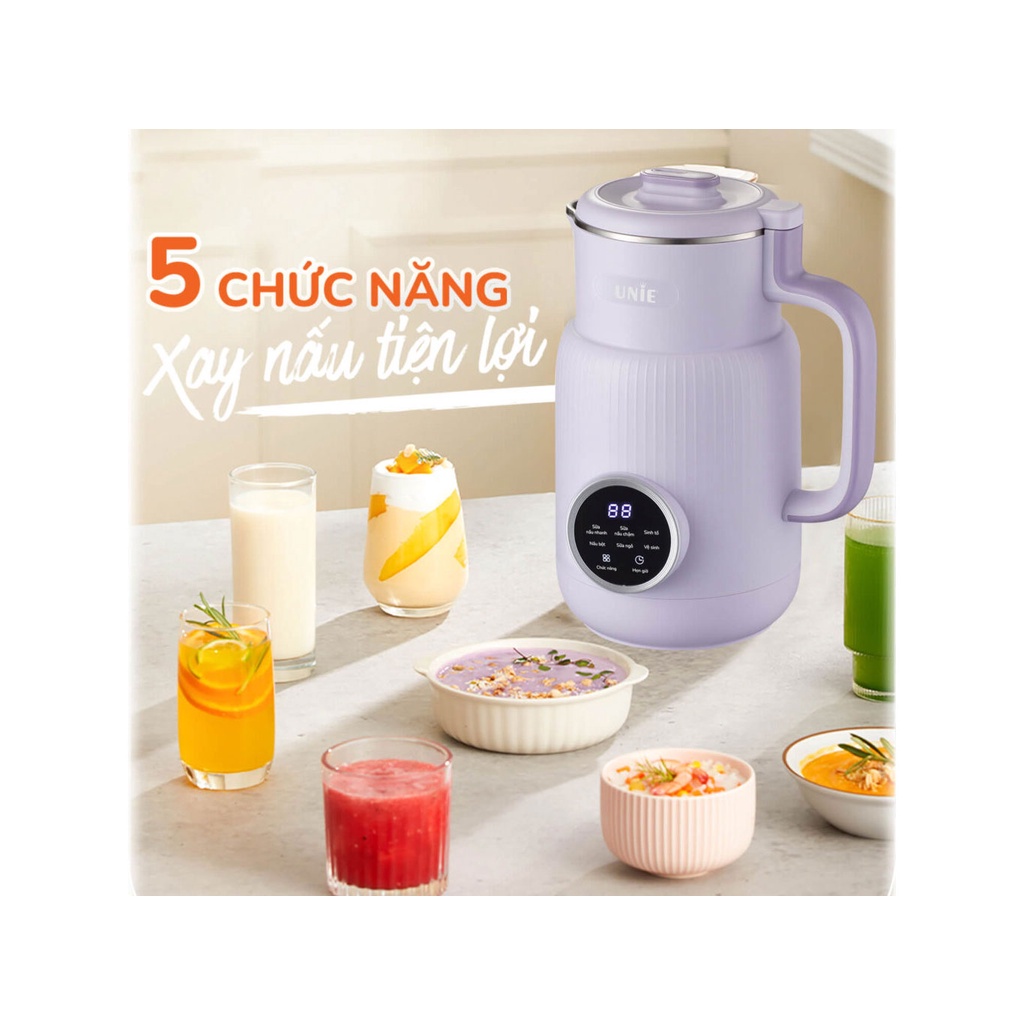 Máy Làm Sữa Hạt UNIE UMB08 phiên bản MỚI NHẤT 2023, Kèm chức năng TẠM DỪNG - Hàng chính hãng bảo hành 12 tháng