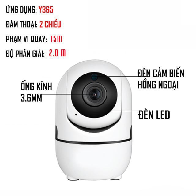 [XẢ KHO]Camera Wifi không dây YCC365 FULL HD 1080P|Camera không dây thông minh