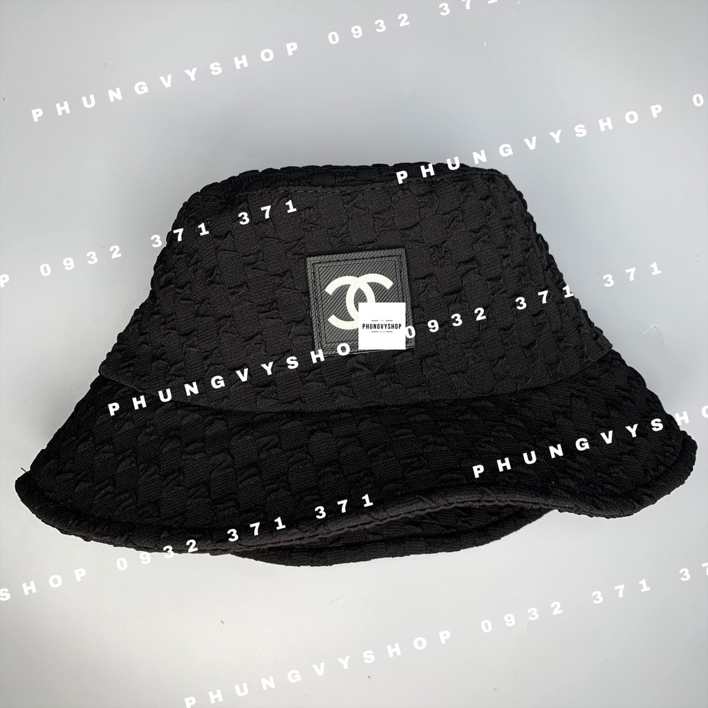 Mũ bucket tai bèo basic unisex nam nữ - BO XỐP LOGO MÓC DADEN VUÔNG - nón tai bèo vành