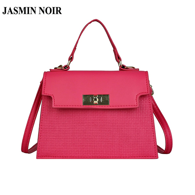 Túi Đeo JASMIN NOIR cheo vai da PU đính đá hình hoa nhài thời trang dành cho nữ