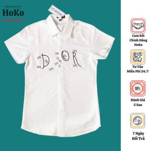 Áo Sơ Mi Cộc Tay Nam Phối Họa Tiết Dior HOKO