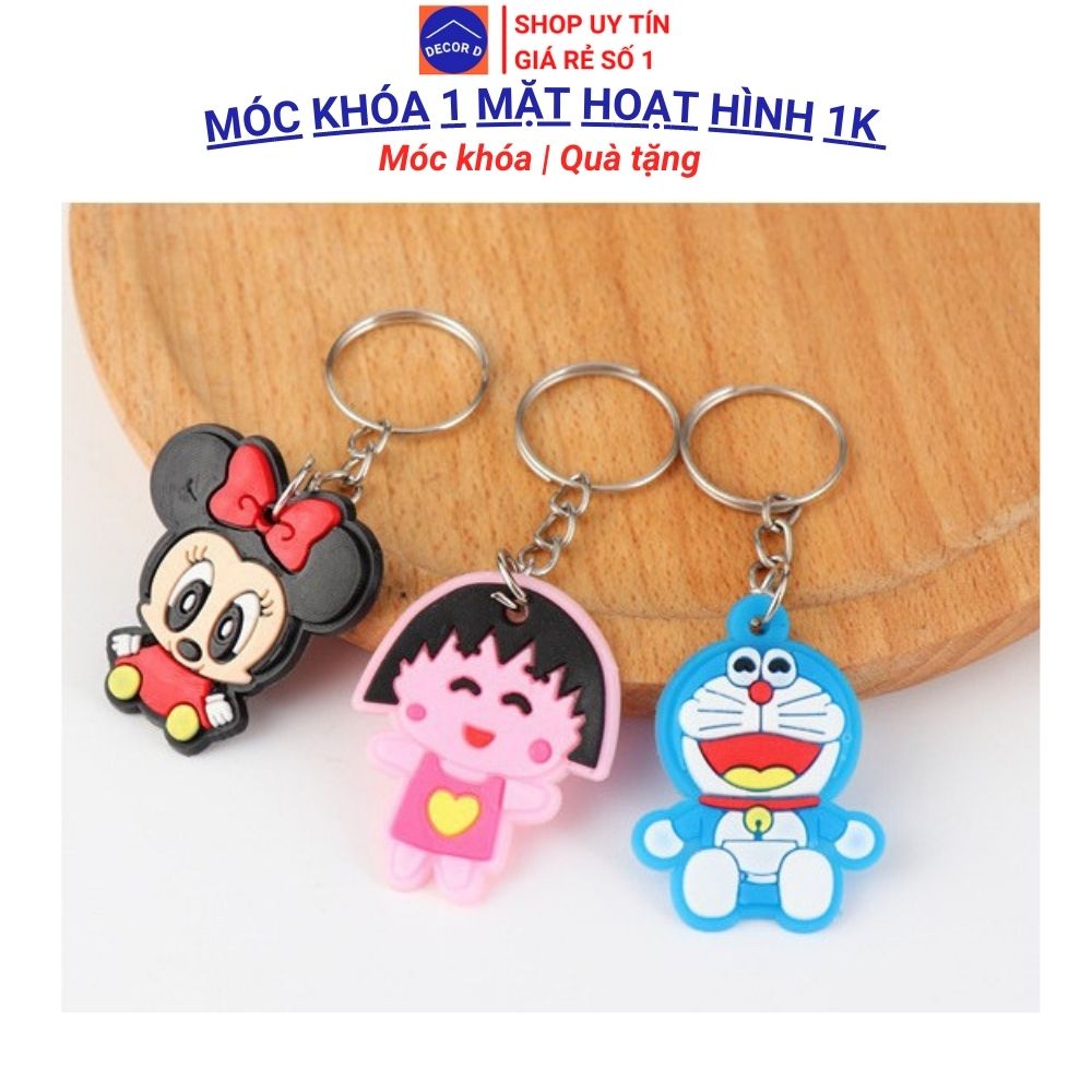Móc khóa mặt hoạt hình nhiều mẫu mã từ silicon con vật siêu cute – Decor, quà tặng