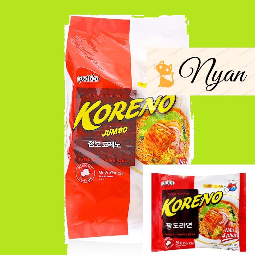 [Mã 229FMCGSALE giảm 8% đơn 500K] mì Hàn Quốc Koreno Jumbo 1 gói 1kg