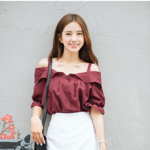 [Mã FAMAYWA giảm 10K đơn 50K] Áo Bẹt Vai Siêu Xinh