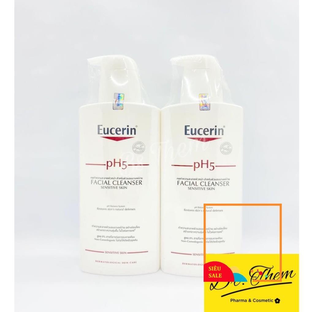 ✅[CHÍNH HÃNG] Sữa Rửa Mặt Eucerin pH5 Cho Da Nhạy Cảm Facial Cleanser - Eucerin PH5 Facial Cleanser Sensitive Skin 400ml