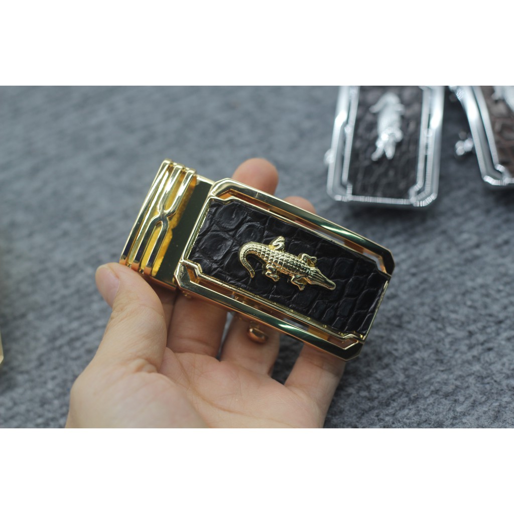 MẶT DÂY NỊT KHÓA TRƯỢT CAO CẤP LOẠI 1, KHÓA DÂY LƯNG DA CÁ SẤU THẬT