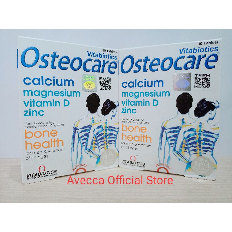 Thực Phẩm Bổ Sung Canxi Giúp Xương Chắc Khỏe, Ngừa Chuột Rút Cho người lớn Osteocare Vitabiotics (Hộp 30 viên)