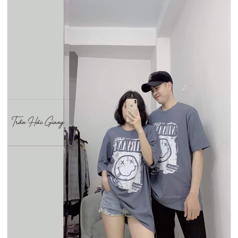 Áo Thun Nam Nữ  Form Rộng Hàn Quốc Mặt Cười Dày Mịn Thoáng Mát Thiết Kế Thời Trang Kiểu Dáng Năng Động Trẻ Trung