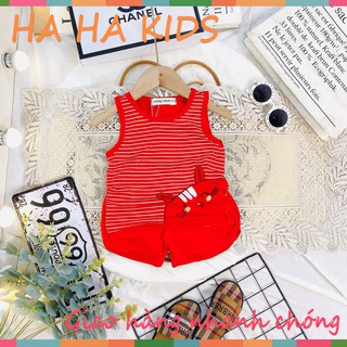 Bộ ba lỗ thun lạnh Minky Mom cho bé,ba lỗ sọc màu cho bé thun lạnh