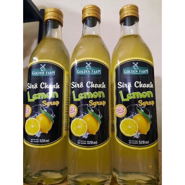 Siro Chanh vàng Golden Farm chai 520ml