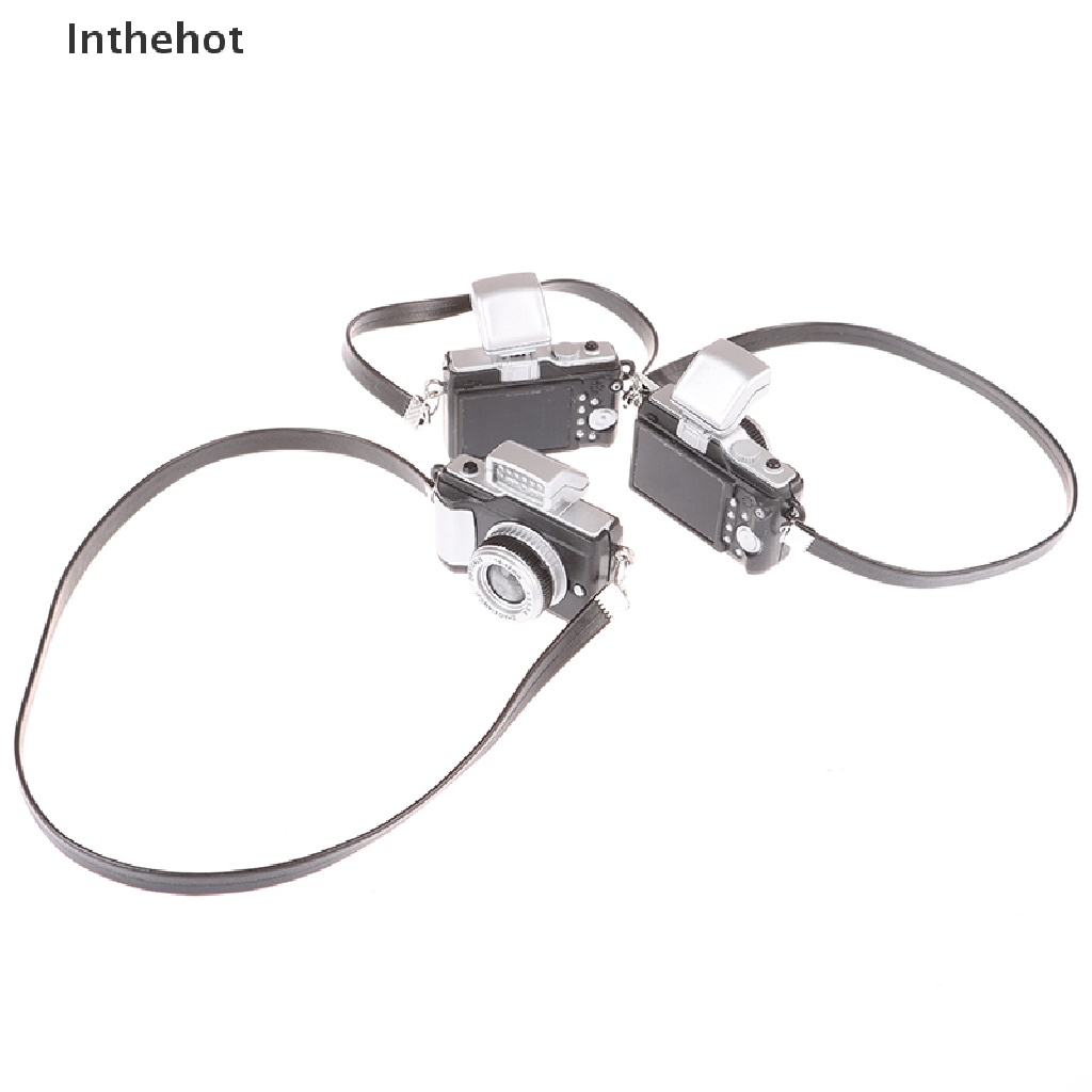 Mô hình máy ảnh mini có đèn flash trang trí nhà búp bê