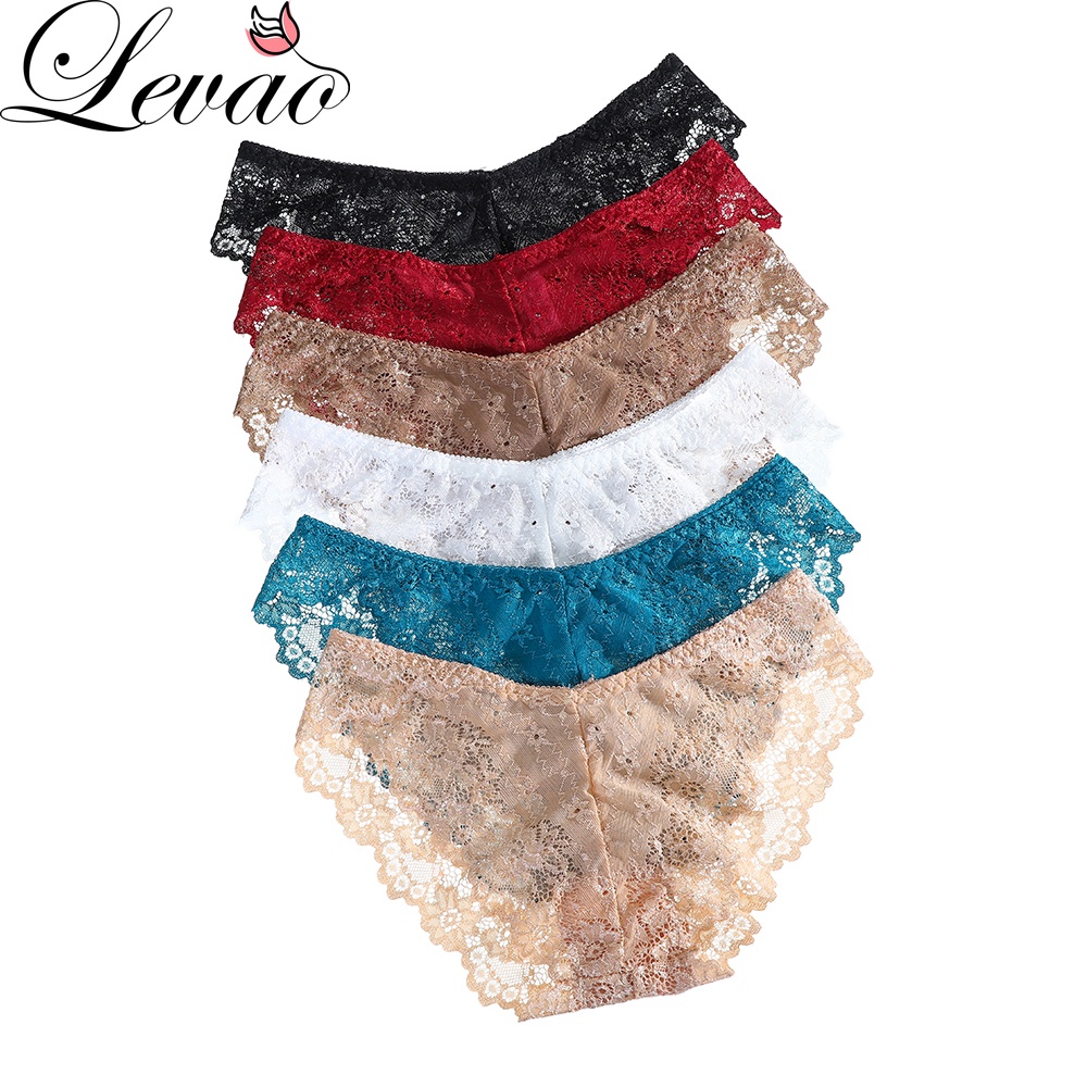 Quần Lót Levao Vải Ren Xuyên Thấu Gợi Cảm Cho Phụ Nữ