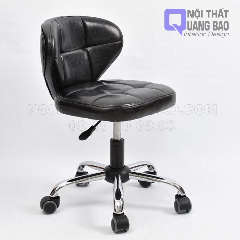 Ghế Bar Lưng Bọc Da Pu Cao Cấp, Chân Sắt Xoay Sơn Đen Hoặc Xi Mạ Có Nâng Hạ (QB-NT- GB09) | BigBuy360 - bigbuy360.vn